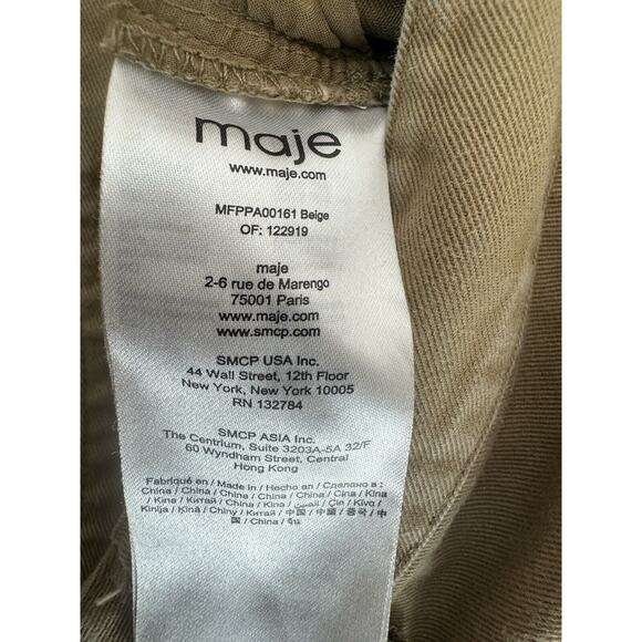 Maje Pelpha Cargo-Style Pants in Camel Size 36 - Picture 13 of 16
